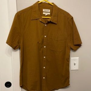 Madewell perfect fit Crinkle Short Sleeve Shirt
